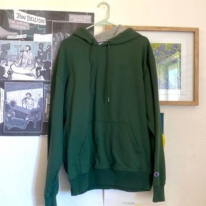 Dark Green Champion Pullover Hoodie